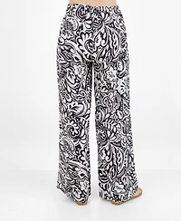 Fever Women's Allover Printed Drawstring Pants