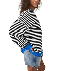 Free People Women's Classic Striped Crewneck Top