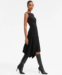 I.n.c. International Concepts Women's Scoop-Neck Asymmetric-Hem Dress, Macy's Exclusive