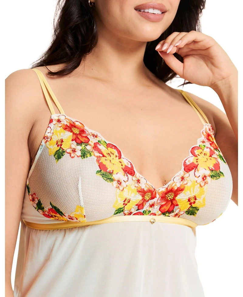Adore Me Babette Women's Plus-Size Babydoll & G-String Set Lingerie