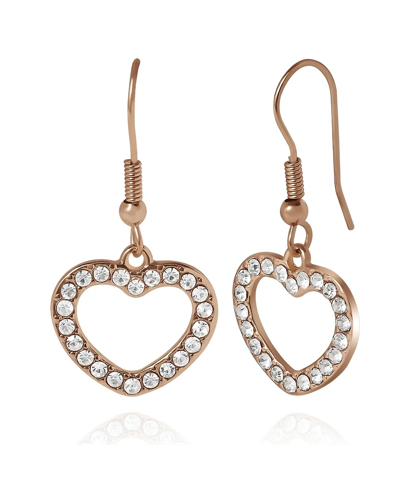 Jessica Simpson Kids Pink Heart Charm Bracelet & Earrings Set