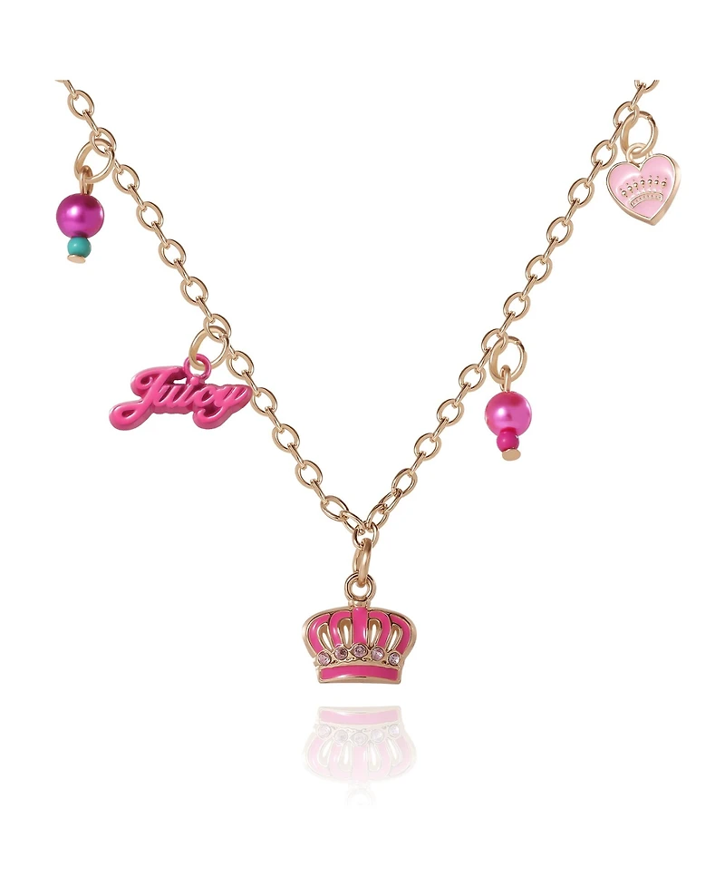 Juicy Couture Kids 15+2" Beaded Charm Necklace