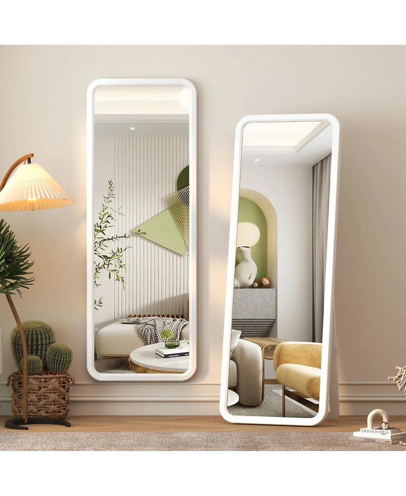 Vlsrka Full-length mirror with wooden frame for floor standing or wall mounting