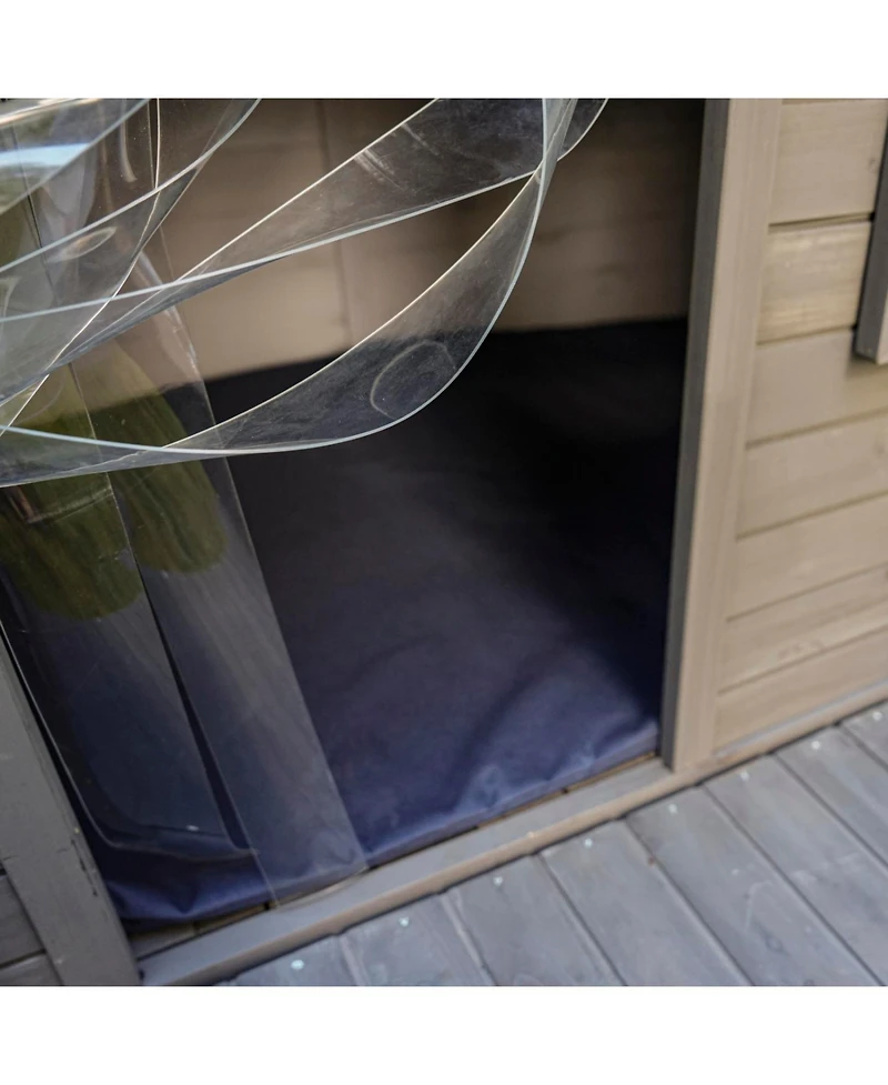 Streamdale Furniture Large Balcony Dog House with Terrace & Cleaning Mat