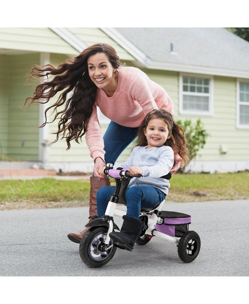 Gymax Toddler 5-in-1 Folding Trike 1-5 Years Old w/ Safety Harness Storage