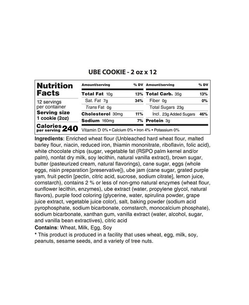 The Cravory Ube Cookies Gift Box, 12 Cookies