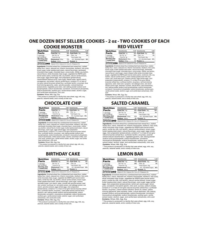 The Cravory Happy Birthday Box Best Sellers Cookies Gift Box, 12 Cookies