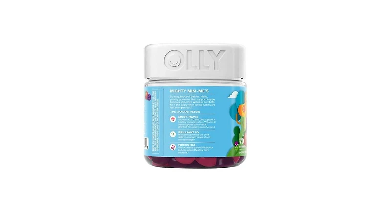 Olly Kid's Multi + Probitic Gummy Multivitamin, 0, Yum Berry 70 Gummies