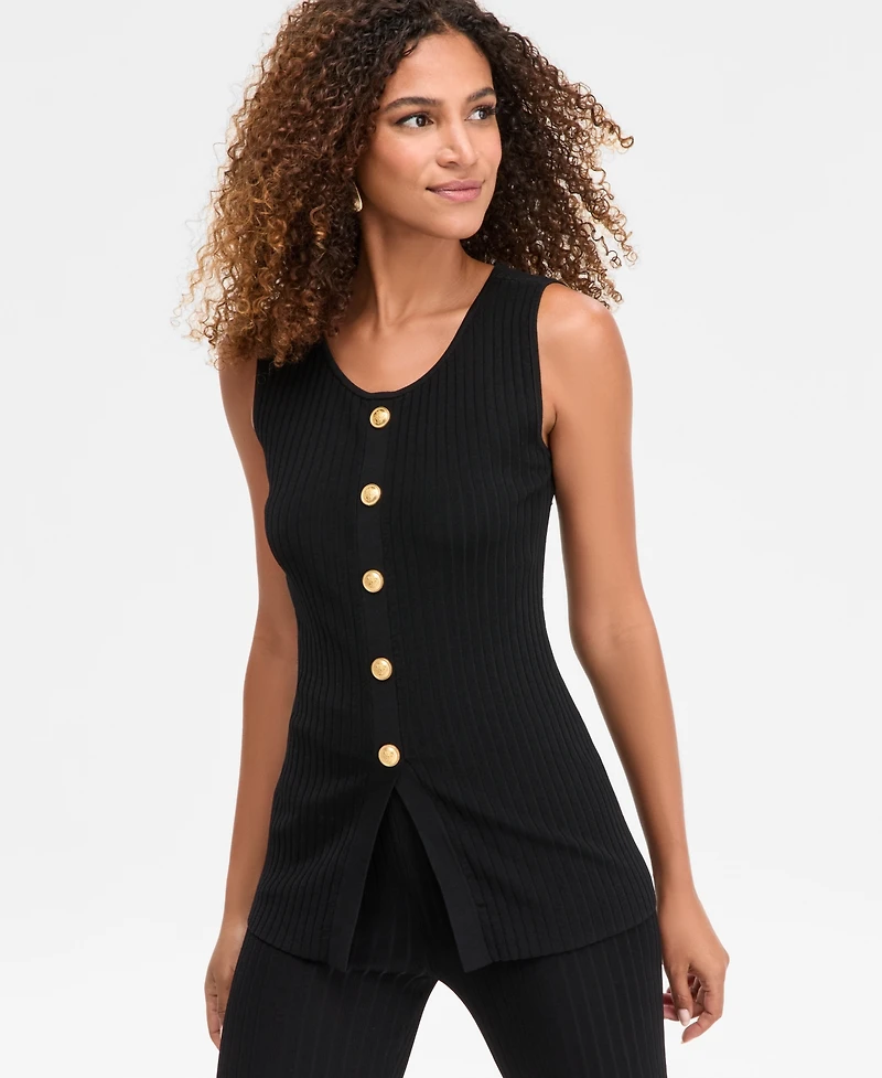 I.n.c. International Concepts Women's Rib-Knit Sleeveless Sweater, Macy's Exclusive