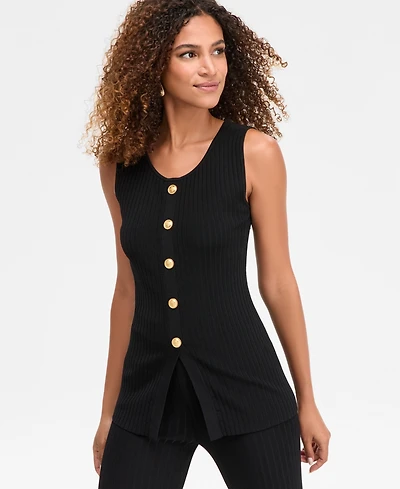 I.n.c. International Concepts Women's Rib-Knit Sleeveless Sweater, Macy's Exclusive