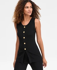 I.n.c. International Concepts Women's Rib-Knit Sleeveless Sweater, Macy's Exclusive