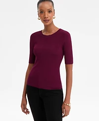 I.n.c. International Concepts Women's Rib-Knit Crewneck Sweater, Macy's Exclusive