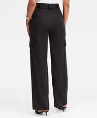 I.n.c. International Concepts Women's Belted High-Rise Cargo Pants, Macy's Exclusive