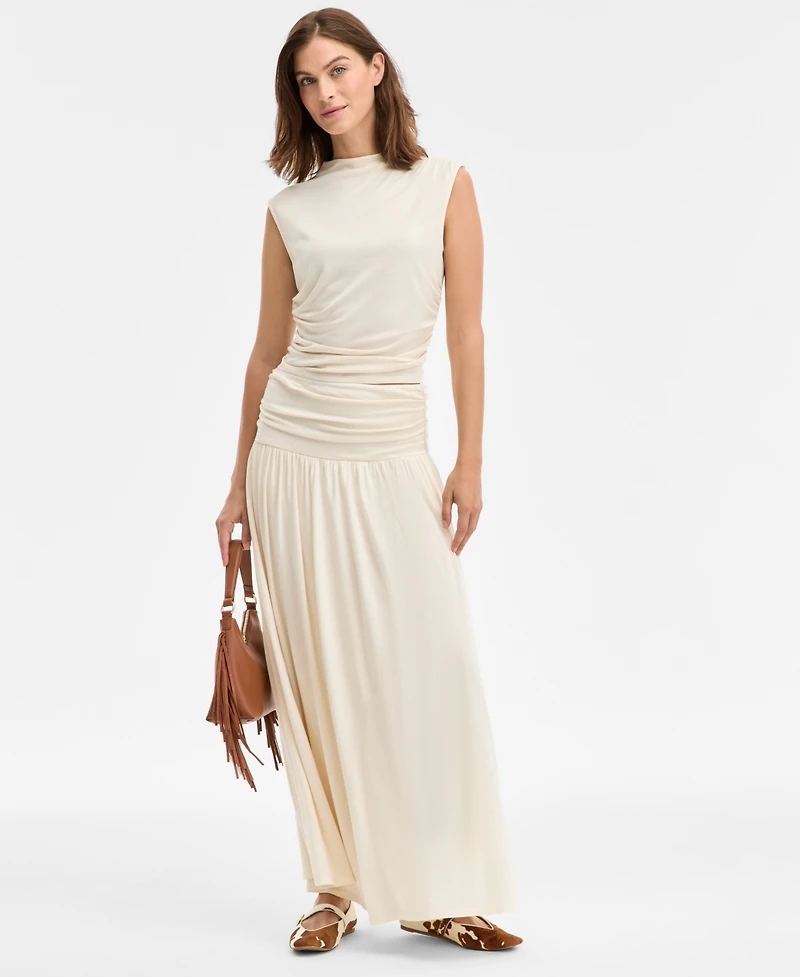 I.n.c. International Concepts Women's Ruched-Waist Maxi Skirt, Macy's Exclusive