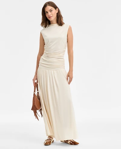 I.n.c. International Concepts Women's Ruched-Waist Maxi Skirt, Macy's Exclusive