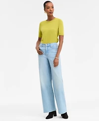 I.n.c. International Concepts Women's High-Rise Wide-Leg Jeans, Macy's Exclusive
