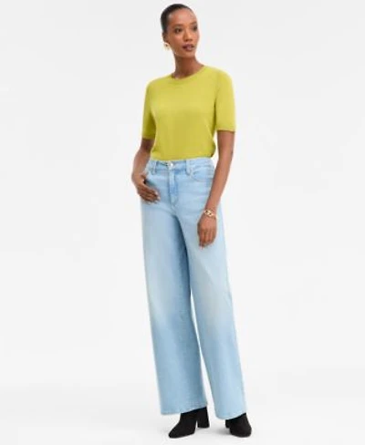 I.N.C. International Concepts Womens High Rise Wide Leg Jeans 0p 18 Macys Exclusive