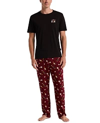 Perry Ellis Portfolio Men's Deluxe Touch Cocktail-Print Pajama Pants
