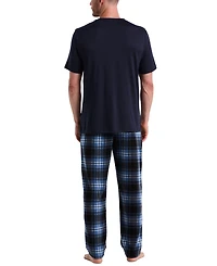 Perry Ellis Portfolio Men's Buffalo Plaid Fleece Pajama Pants