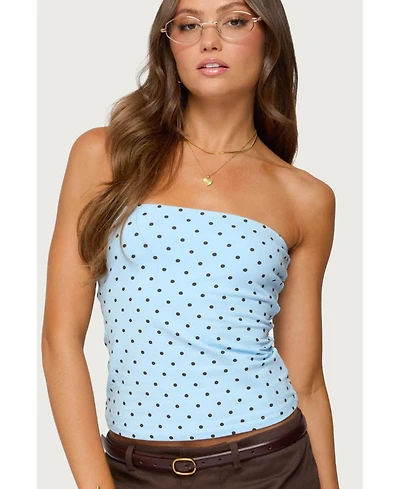 Edikted Women's Polka Dot Built In Bra Tube Top