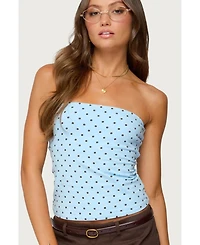 Edikted Women's Polka Dot Built In Bra Tube Top