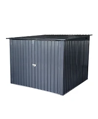 Mondawe Steel Outdoor Storage Shed For Bicycle with Slope Roof and 4 Bike Tracks