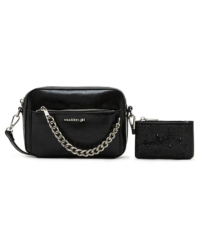 Madden Girl Tarac Crinkle Camera Crossbody Bag