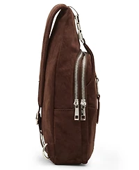 Madden Girl Brooke Suede Zipper Belt Bag