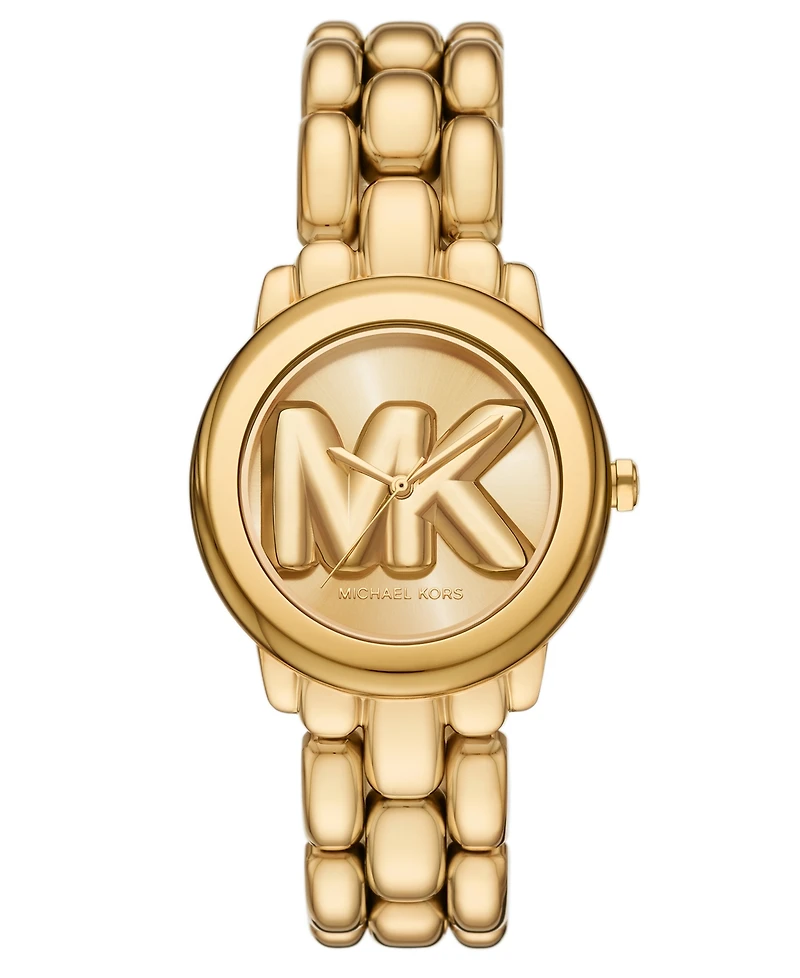 Michael Kors Women's Phoebe Three-Hand Gold-Tone Stainless Steel Watch, 36mm