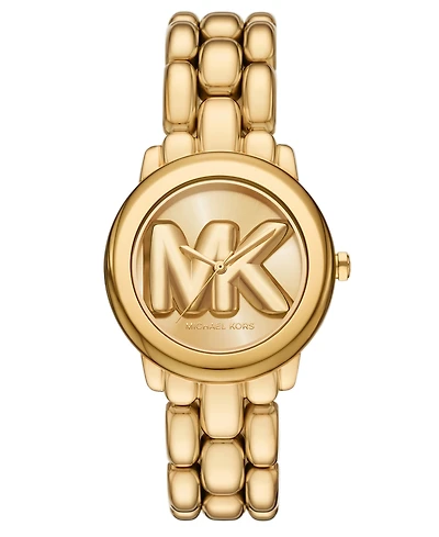 Michael Kors Women's Phoebe Three-Hand Gold-Tone Stainless Steel Watch, 36mm