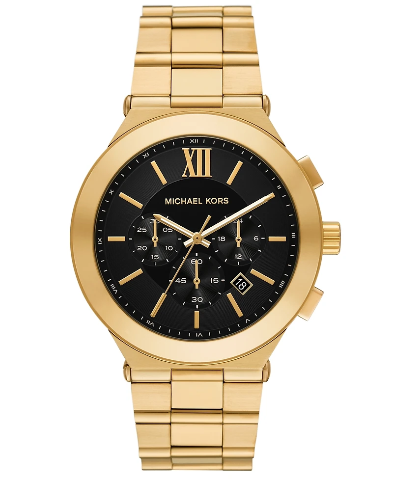 Michael Kors Men's Billie Chronograph Gold-Tone Stainless Steel Watch, 44mm