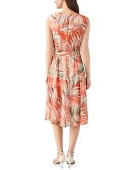 Kasper Women's Printed Cowl-Neck Chiffon Dress