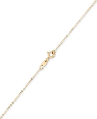 Glitter Clover Four Station 18" Collar Necklace in 10k Gold