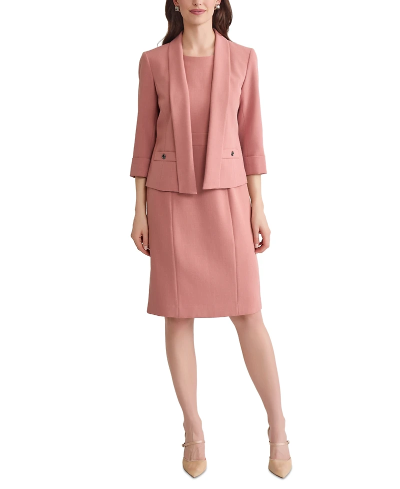 Kasper Women's Crewneck Sleeveless Sheath Dress, Regular & Petite