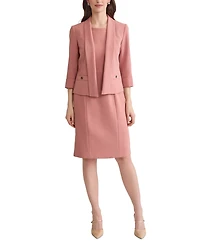 Kasper Women's Crewneck Sleeveless Sheath Dress, Regular & Petite