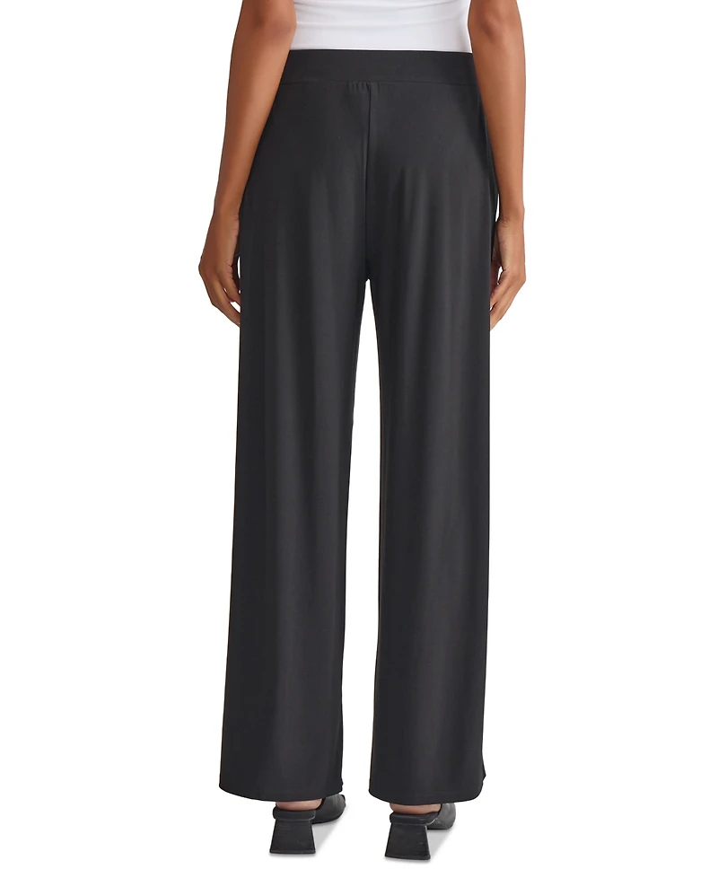 Kasper Women's Mid-Rise Wide-Leg Pull-On Pants