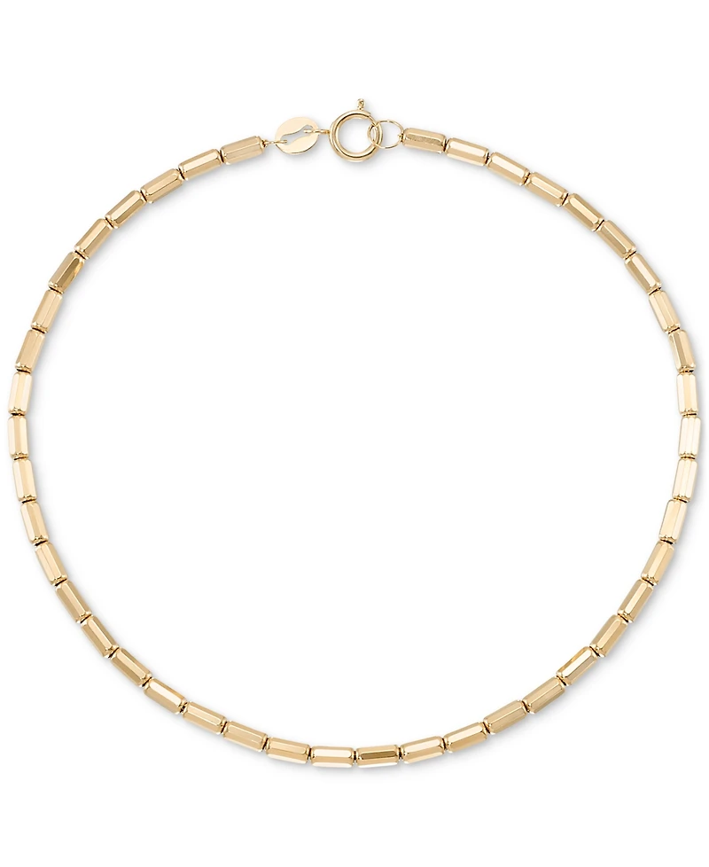 Polished Tube Segmented Link Chain in 10k Gold