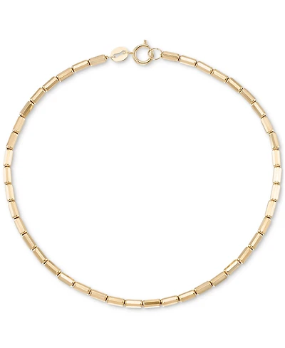 Polished Tube Segmented Link Chain in 10k Gold