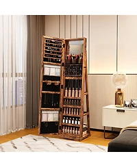 Vlsrka 360° Rotating Led Jewelry Armoire