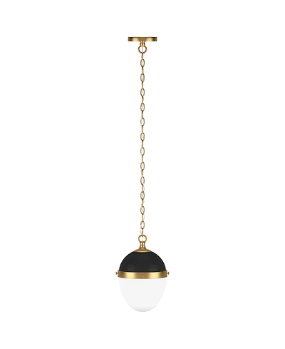 Hudson & Canal Aurelia 13" Metal Pendant with Glass Shade