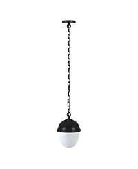 Hudson & Canal Aurelia 13" Metal Pendant with Glass Shade
