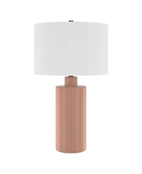 Hudson & Canal Selina 25" Ceramic Table Lamp with Fabric Shade