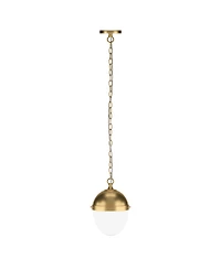 Hudson & Canal Aurelia 13" Metal Pendant with Glass Shade