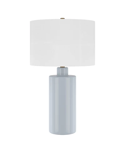 Hudson & Canal Selina 25" Ceramic Table Lamp with Fabric Shade