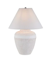 Hudson & Canal Chiara 22.5" Ceramic Table Lamp with Fabric Shade