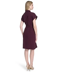 Calvin Klein Women's Button-Front A-Line Dress