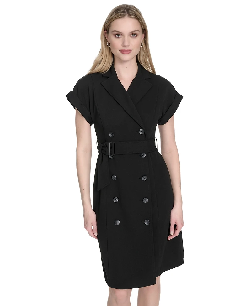 Calvin Klein Women's Button-Front A-Line Dress
