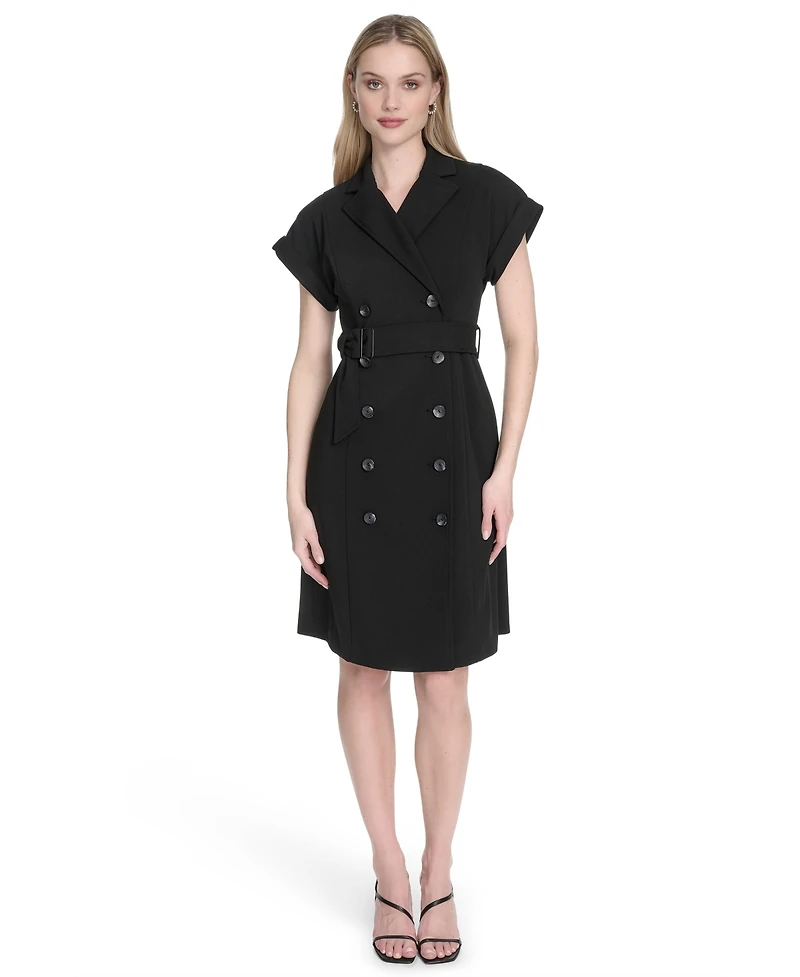 Calvin Klein Women's Button-Front A-Line Dress