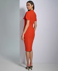 Calvin Klein Women's Scuba Crepe Sheath Dress