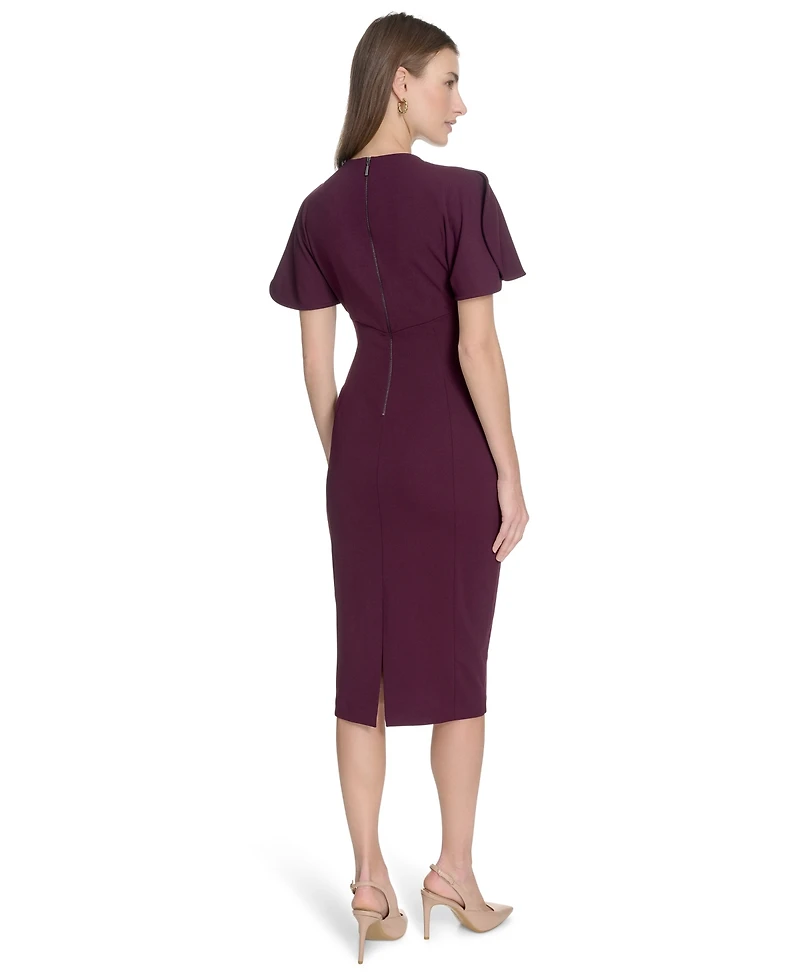 Calvin Klein Women's Scuba Crepe Sheath Dress